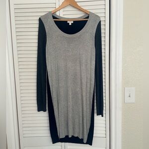 Charming Charlie Grey and Black Long Sleeve Knit Dress - XL